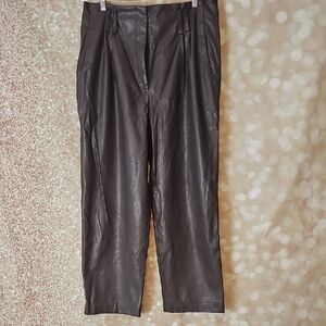 Derek Lam Brown Leather Dress Pants